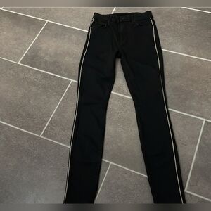 MOTHERS BLACK DENIM JEANS 👖 WITH  GOLD STRIPE